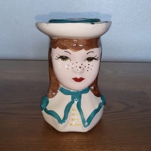 Vintage Lady Girl Head Vase
